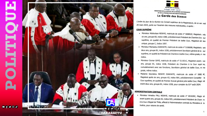 Conseil supérieur de la magistrature : Voici les mesures prises par le chef de l’Etat à l’issue de la réunion ce vendredi Conseil supérieur de la magistrature : Voici les mesures prises par le chef de l’Etat à l’issue de la réunion ce vendredi