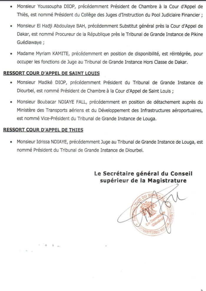 Cour suprême : Abdoulaye Ndiaye nouveau Président Cour suprême : Abdoulaye Ndiaye nouveau Président