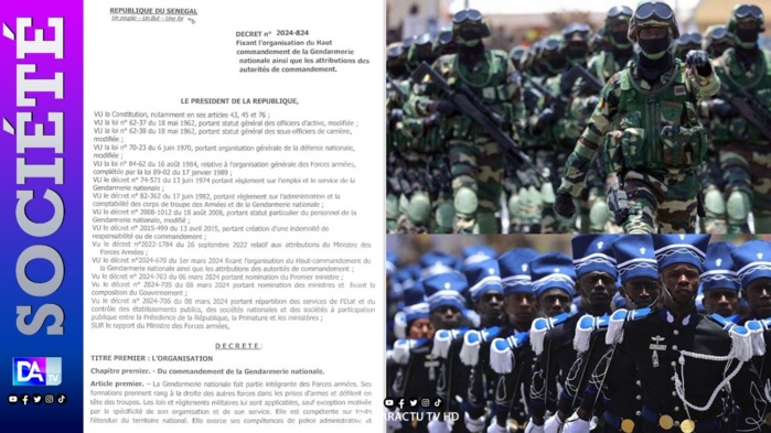 Sécurité nationale : Macky Sall réorganise et renforce la gendarmerie au sein de l’Armée Sécurité nationale : Macky Sall réorganise et renforce la gendarmerie au sein de l’Armée