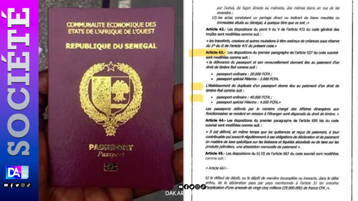 Polémique sur le prix de la quittance de passeport: De quoi s’agit-il réellement…?