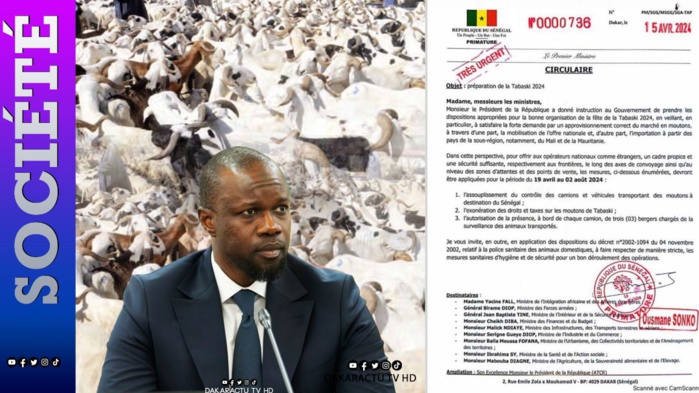 Tabaski 2024 : Le PM Ousmane Sonko assouplit les restrictions pour un bon approvisionnement en moutons