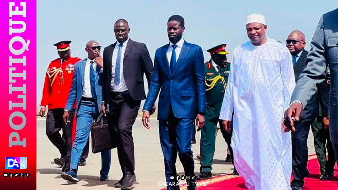 Le chef de l'Etat, Bassirou Diomaye Faye est arrivé sur le sol gambien