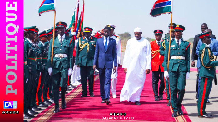 En visite en Gambie: Bassirou Diomaye Faye expose le PROJET à Adama Barrow En visite en Gambie: Bassirou Diomaye Faye expose le PROJET à Adama Barrow