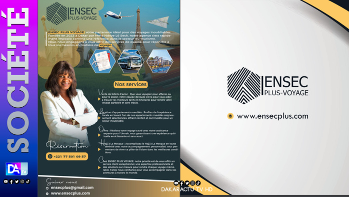 Tourisme : A la découverte d’ENSEC PLUS-VOYAGE Tourisme : A la découverte d’ENSEC PLUS-VOYAGE