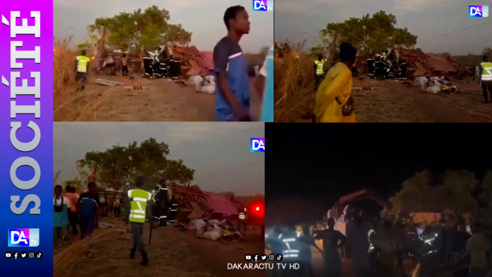 Renversement d'un bus sur la route de Koungheul: Le billan provisoire fait état de 9 morts et une cinquantaine de blessés Renversement d'un bus sur la route de Koungheul: Le billan provisoire fait état de 9 morts et une cinquantaine de blessés