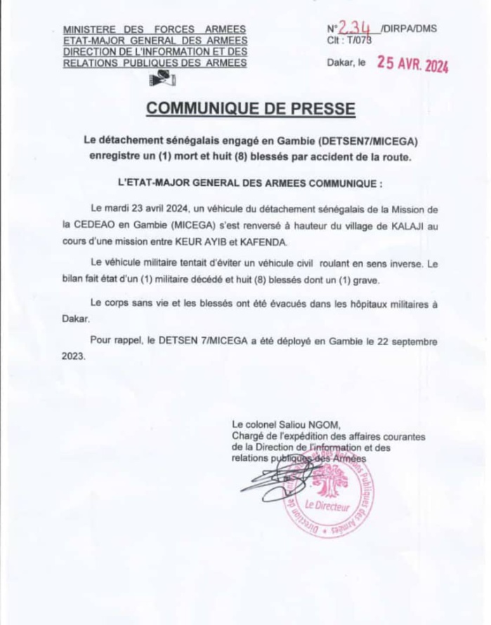 Accident d'un véhicule de l'armée : un mort et 8 blessés Accident d'un véhicule de l'armée : un mort et 8 blessés