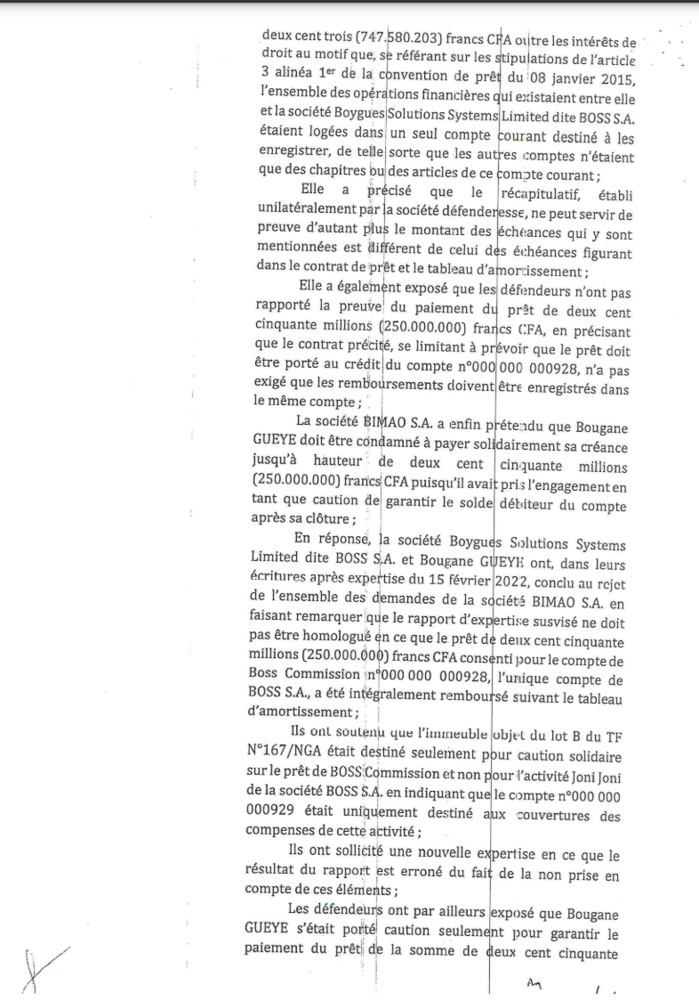 Contentieux d'affaires: Le tribunal du commerce de Dakar condamne Bougane à payer plus de 700.000.000 Fcfa à la BIMAO Contentieux d'affaires: Le tribunal du commerce de Dakar condamne Bougane à payer plus de 700.000.000 Fcfa à la BIMAO