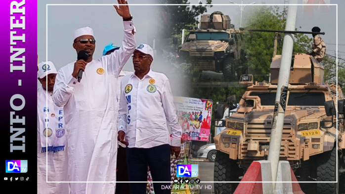 Tchad : impressionnant déploiement militaire à N'Djamena après l'élection de Déby