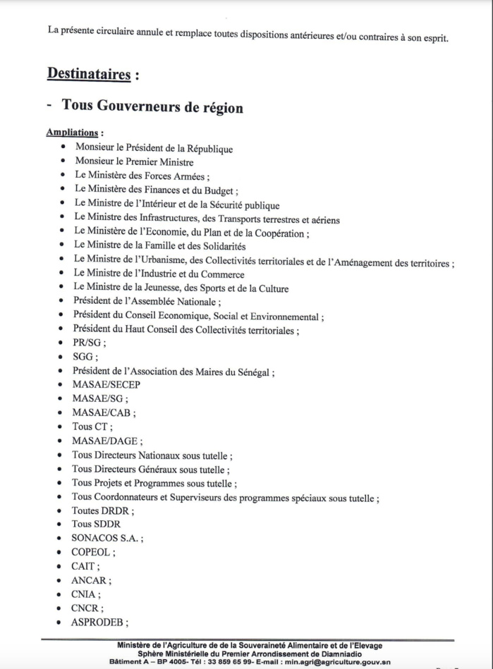 Campagne agricole 2024-2025: Le ministre de l’agriculture fixe la constitution des commissions de supervision de distribution des semences et engrais