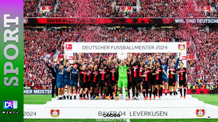 Bundesliga : Le Bayer Leverkusen boucle sa saison en mode « invincible » et soulève le trophée ! Bundesliga : Le Bayer Leverkusen boucle sa saison en mode « invincible » et soulève le trophée !