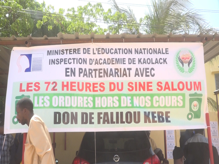 Kaolack / Images : Fallou Kébé offre un lot de 50 bacs à ordures à l’école de police Kaolack / Images : Fallou Kébé offre un lot de 50 bacs à ordures à l’école de police