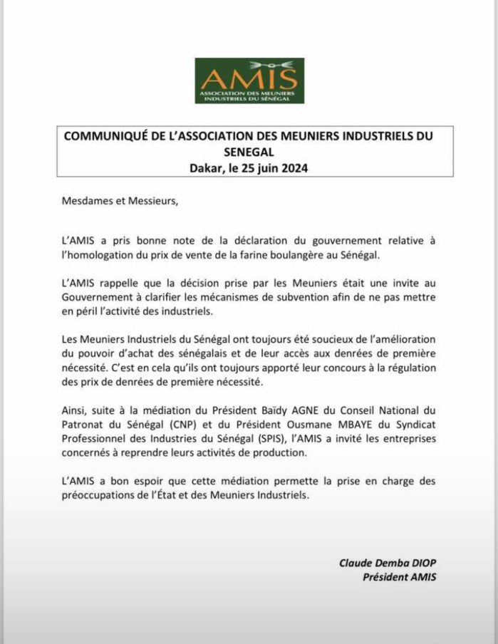 Réduction du prix de la farine : Les meuniers reviennent à de meilleurs sentiments et se conforment aux décisions du gouvernement Réduction du prix de la farine : Les meuniers reviennent à de meilleurs sentiments et se conforment aux décisions du gouvernement