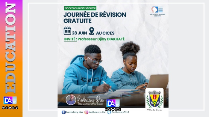 Bac 2024 : La ville de Dakar organise une journée de révision générale pour les candidats Bac 2024 : La ville de Dakar organise une journée de révision générale pour les candidats