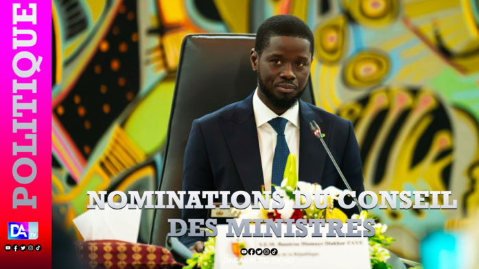 Les nominations en conseil des ministres du Mercredi 03 Juillet 2024 Les nominations en conseil des ministres du Mercredi 03 Juillet 2024