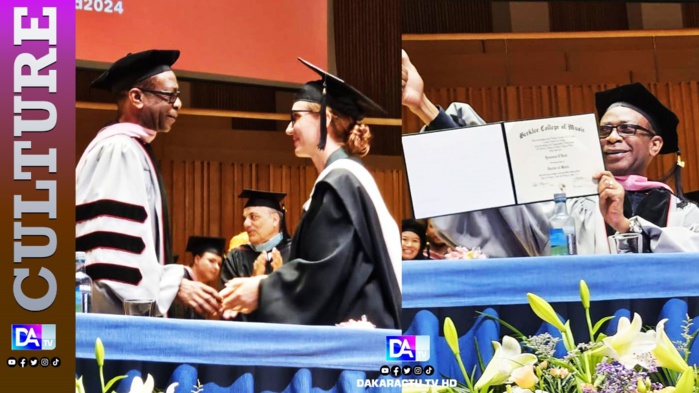 Distinction: Youssou Ndour reçoit le titre de Docteur Honoris Causa,de l'Université Berklee Valencia (Espagne) Distinction: Youssou Ndour reçoit le titre de Docteur Honoris Causa,de l'Université Berklee Valencia (Espagne)