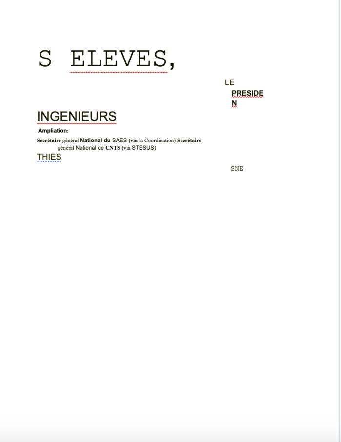 Absence de budget pour le fonctionnement de l'ENSA Thiès: l'intersyndicale décrète ce mardi un débrayage et un arrêt des activités administratives... Absence de budget pour le fonctionnement de l'ENSA Thiès: l'intersyndicale décrète ce mardi un débrayage et un arrêt des activités administratives...
