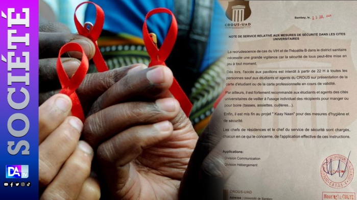 Recrudescence de cas du VIH et de l'hépatite B au District de Bambey : L'Université Alioune Diop prend des mesures strictes Recrudescence de cas du VIH et de l'hépatite B au District de Bambey : L'Université Alioune Diop prend des mesures strictes