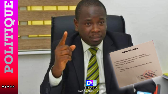 Thiès-Nord/ Le successeur de Birame Soulèye Diop sera bientôt connu: Les conseillers municipaux convoqués à une nouvelle session le 3 août pour l'élection du maire Thiès-Nord/ Le successeur de Birame Soulèye Diop sera bientôt connu: Les conseillers municipaux convoqués à une nouvelle session le 3 août pour l'élection du maire
