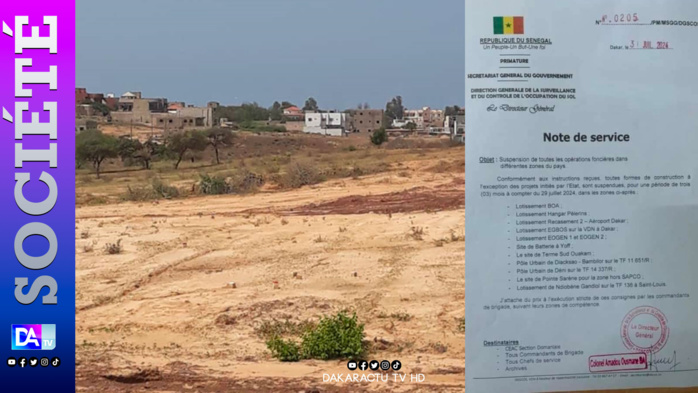 Foncier : Suspension de toutes les opérations dans plusieurs zones ciblées pour 3 mois Foncier : Suspension de toutes les opérations dans plusieurs zones ciblées pour 3 mois