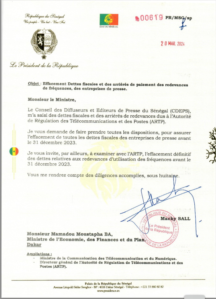 ARRETEZ DE STIGMATISER LA PRESSE SENEGALAISE ET RESPECTEZ LES ENGAGEMENTS DE L’ETAT ! ( par Me Moussa Bocar THIAM ) ARRETEZ DE STIGMATISER LA PRESSE SENEGALAISE ET RESPECTEZ LES ENGAGEMENTS DE L’ETAT ! ( par Me Moussa Bocar THIAM )