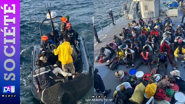 Émigration clandestine : La marine Sénégalaise intercepte 76 migrants dont 6 femmes et 7 mineures au large de Dakar Émigration clandestine : La marine Sénégalaise intercepte 76 migrants dont 6 femmes et 7 mineures au large de Dakar