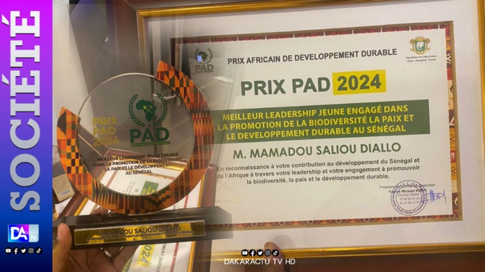 KOLDA : Mamadou Saliou Diallo, lauréat prix PAD du meilleur leadership jeune engagé dans la promotion de la biodiversité... KOLDA : Mamadou Saliou Diallo, lauréat prix PAD du meilleur leadership jeune engagé dans la promotion de la biodiversité...