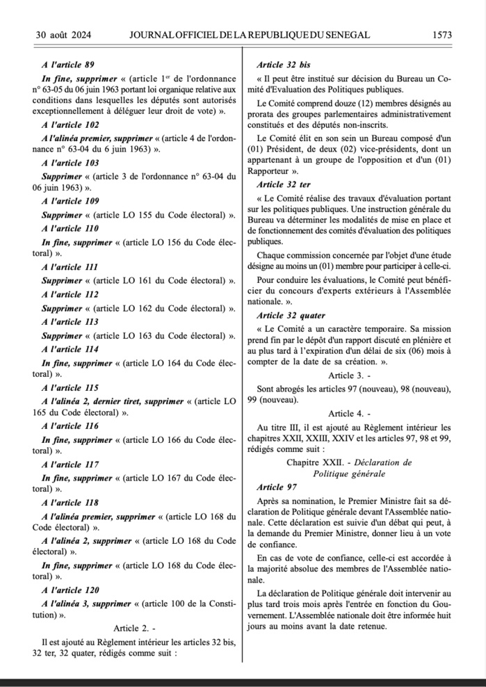AN/ Publication du règlement intérieur au JO: La balle est dans le camp de Ousmane Sonko AN/ Publication du règlement intérieur au JO: La balle est dans le camp de Ousmane Sonko