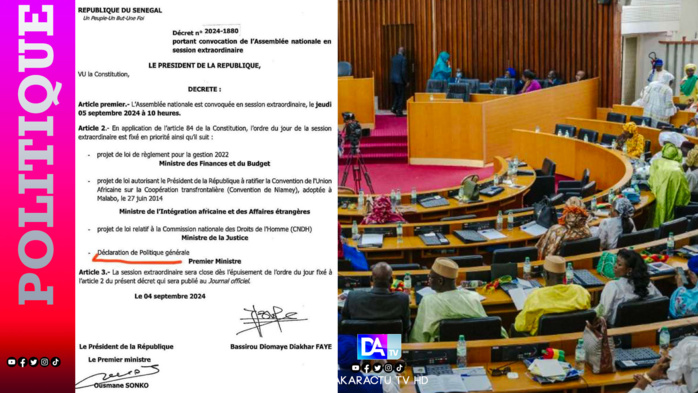 Séance extraordinaire de l'AN: Au delà de la DPG, l'ordre du jour s'articule autour de trois autres axes Séance extraordinaire de l'AN: Au delà de la DPG, l'ordre du jour s'articule autour de trois autres axes