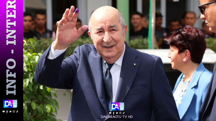 Algérie: Abdelmadjid Tebboune réélu président avec près 95% des voix Algérie: Abdelmadjid Tebboune réélu président avec près 95% des voix