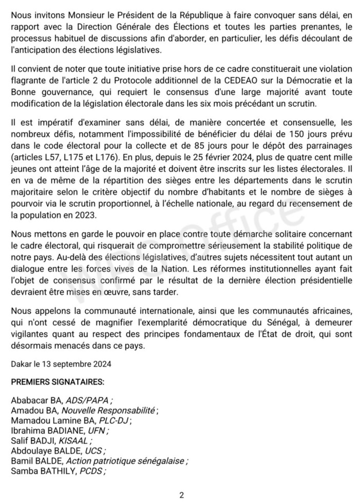 Pour un processus électoral concerté et équitable : L'Alliance pour la Transparence des élections met en garde le pouvoir en place contre toute démarche solitaire. Pour un processus électoral concerté et équitable : L'Alliance pour la Transparence des élections met en garde le pouvoir en place contre toute démarche solitaire.