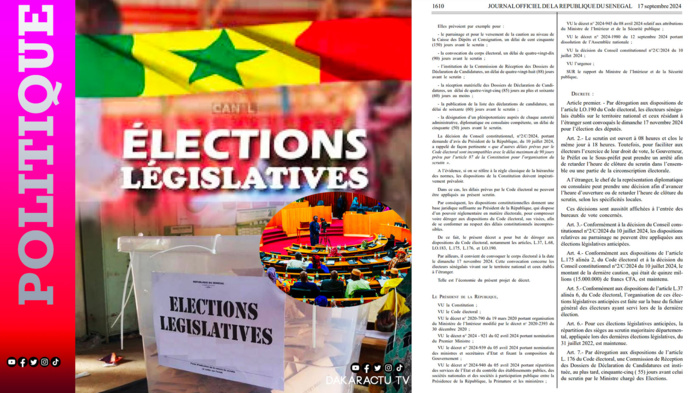 Élections législatives anticipées : Pour le 17 novembre prochain, pas de parrainage, mais la caution de 15 millions maintenue. Élections législatives anticipées : Pour le 17 novembre prochain, pas de parrainage, mais la caution de 15 millions maintenue.