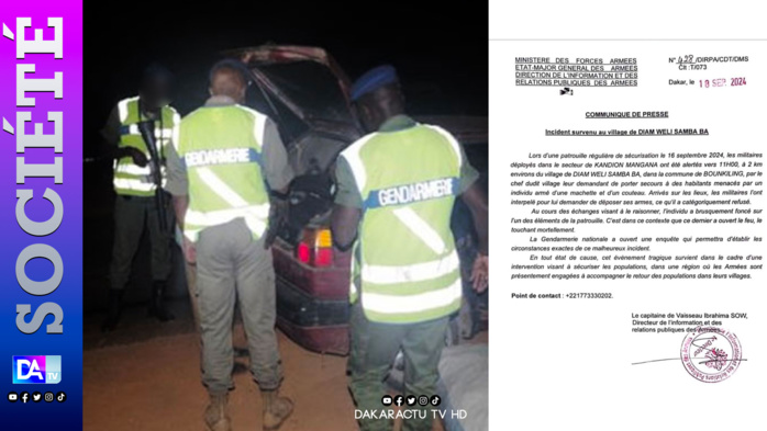 Bounkiling : Une opération de sécurisation vire au drame, un individu armé touché mortellement par un patrouilleur. Bounkiling : Une opération de sécurisation vire au drame, un individu armé touché mortellement par un patrouilleur.