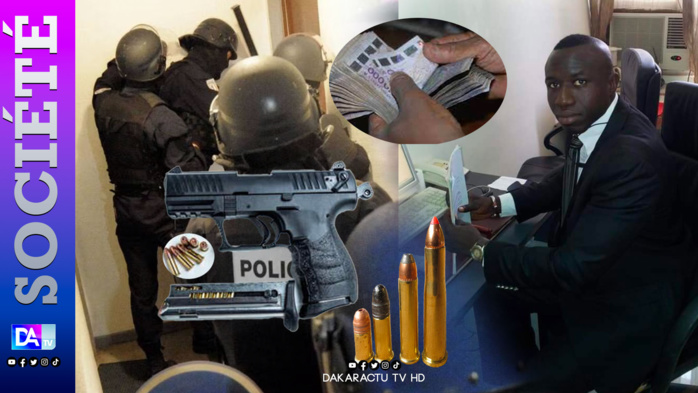 Affaire Jérôme Bandiaky - perquisition à son domicile à Saly (Mbour) : une arme automatique de calibre 22 et un sac contenant un million FCFA… Trouvés sur place.(Exclusif) Affaire Jérôme Bandiaky - perquisition à son domicile à Saly (Mbour) : une arme automatique de calibre 22 et un sac contenant un million FCFA… Trouvés sur place.(Exclusif)