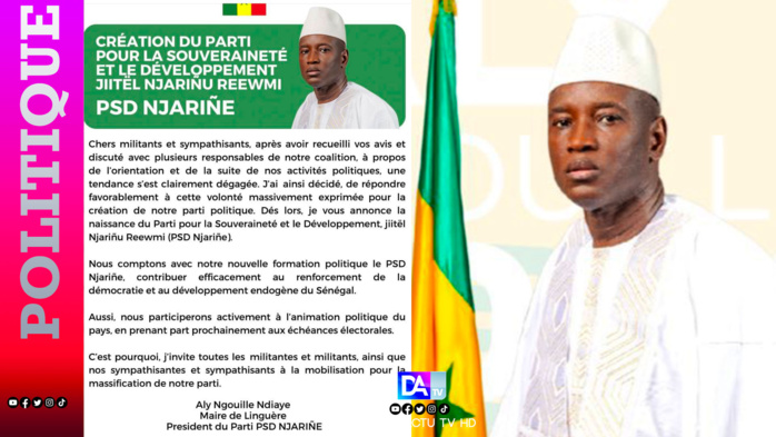 Politique: Aly Ngouille Ndiaye annonce la naissance de son Parti, le PSD Njariñe Politique: Aly Ngouille Ndiaye annonce la naissance de son Parti, le PSD Njariñe