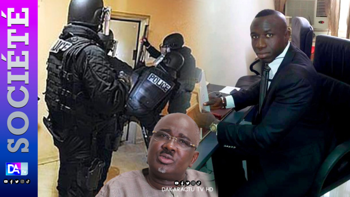 Diamniadio (Beintégné) : la DIC conduit Jérôme Bandiaky dans un domicile appartenant à Farba Ngom pour une perquisition. Diamniadio (Beintégné) : la DIC conduit Jérôme Bandiaky dans un domicile appartenant à Farba Ngom pour une perquisition.