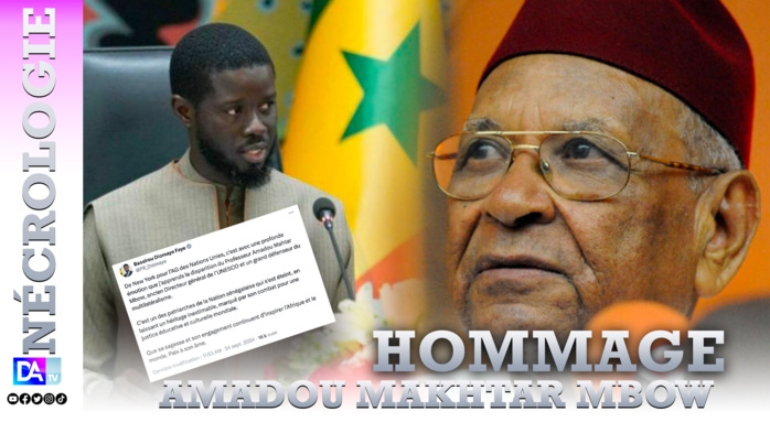 Rappel à Dieu d'Amadou Makhtar Mbow: les hommages du PR Bassirou Diomaye Faye et son PM au " grand défenseur du multilatéralisme" Rappel à Dieu d'Amadou Makhtar Mbow: les hommages du PR Bassirou Diomaye Faye et son PM au " grand défenseur du multilatéralisme"