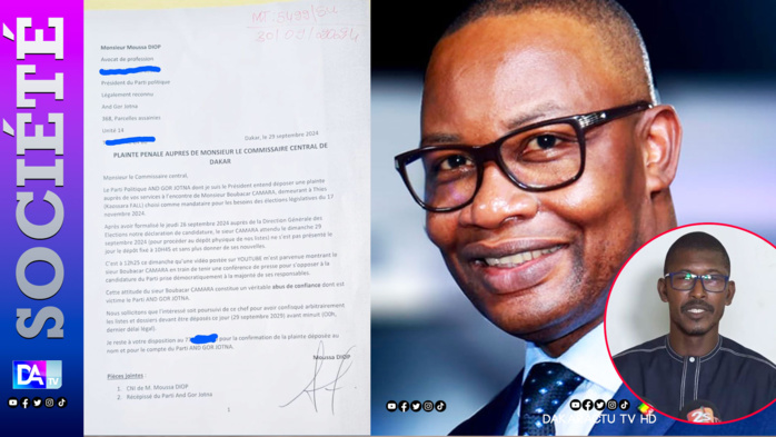 Sûreté urbaine (Su) : Me Moussa Diop dépose une plainte contre son mandataire Boubacar Camara Sûreté urbaine (Su) : Me Moussa Diop dépose une plainte contre son mandataire Boubacar Camara