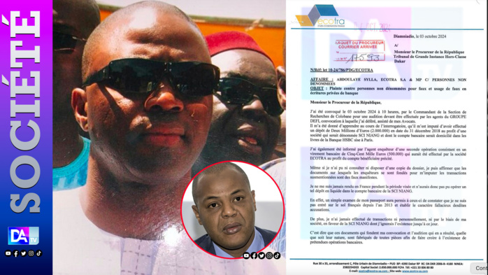 Soupçons dans une affaire de virement de 2,5 millions d'euros au profit d'une société appartenant à Mame Mbaye Niang : les raisons de la convocation de Abdoulaye Sylla à la SR Soupçons dans une affaire de virement de 2,5 millions d'euros au profit d'une société appartenant à Mame Mbaye Niang : les raisons de la convocation de Abdoulaye Sylla à la SR