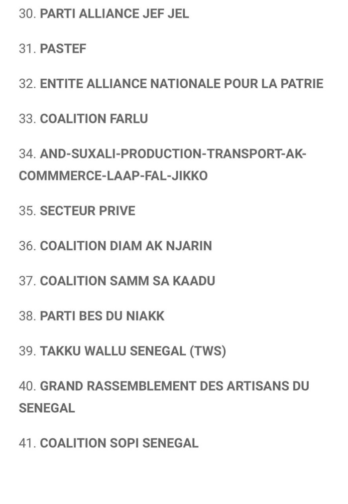 DGE : 41 listes ont été retenues pour participer aux législatives anticipées DGE : 41 listes ont été retenues pour participer aux législatives anticipées