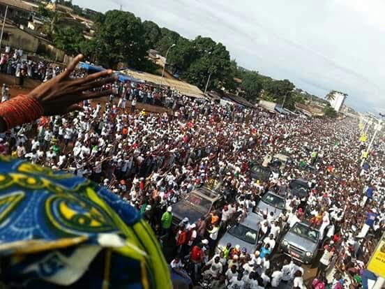 Les images du grand meeting de Cellou Dallein Diallo au Palais du Peuple de Conakry en Guinée