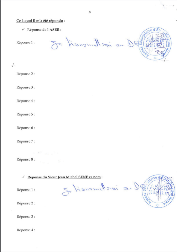 Affaire Scandale de l'Aser : AEE Power Sénégal et son DG, Saidou Kane envoient une sommation interpellative à Jean Michel Sene. Affaire Scandale de l'Aser : AEE Power Sénégal et son DG, Saidou Kane envoient une sommation interpellative à Jean Michel Sene.