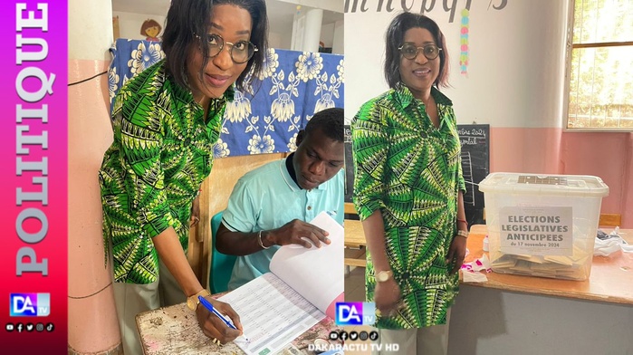 Législatives2024 : Zahra Iyane Thiam, membre de Jam ak Njariñ a voté au Centre social de Liberté 3A Législatives2024 : Zahra Iyane Thiam, membre de Jam ak Njariñ a voté au Centre social de Liberté 3A