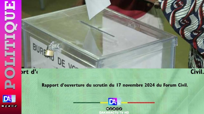 Législatives/ Rapport d'observation du Forum civil : quelques anomalies notées, faible présence des représentants des listes dans les bureaux de vote Législatives/ Rapport d'observation du Forum civil : quelques anomalies notées, faible présence des représentants des listes dans les bureaux de vote