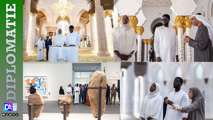 Diplomatie/Visite officielle aux Emirats Arabes Unis: BDF s'est rendu à la Grande Mosquée Sheikh Zayed et au musée du Louvre d’Abou Dhabi Diplomatie/Visite officielle aux Emirats Arabes Unis: BDF s'est rendu à la Grande Mosquée Sheikh Zayed et au musée du Louvre d’Abou Dhabi