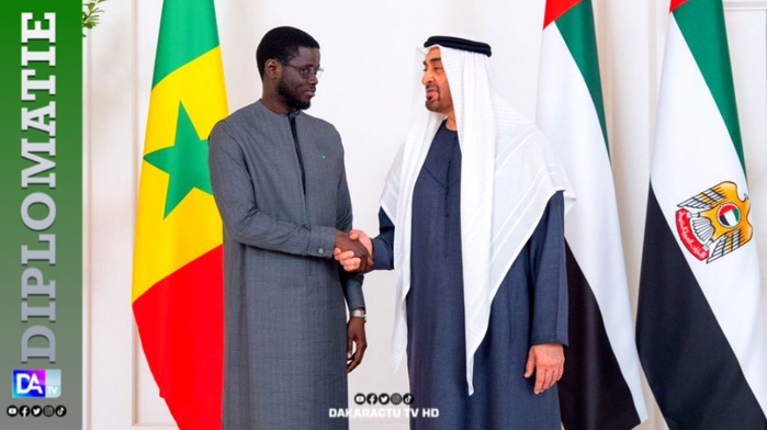 Diplomatie: Bassirou Diomaye Faye reçu par Son Altesse Sheikh Mohamed Bin Zayed Al Nahyan,président des Emirats Arabes Unis Diplomatie: Bassirou Diomaye Faye reçu par Son Altesse Sheikh Mohamed Bin Zayed Al Nahyan,président des Emirats Arabes Unis