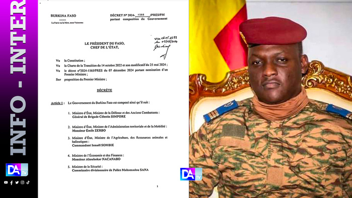 Burkina: un nouveau gouvernement formé deux jours après sa dissolution