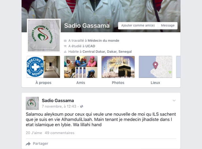 Abdourahmane Mendy, Sadio Gassama, Abu Jafar Diop, Abu Khalid, Zaïd Bâ etc... : Ces sénégalais reconvertis en Djihadistes Abdourahmane Mendy, Sadio Gassama, Abu Jafar Diop, Abu Khalid, Zaïd Bâ etc... : Ces sénégalais reconvertis en Djihadistes