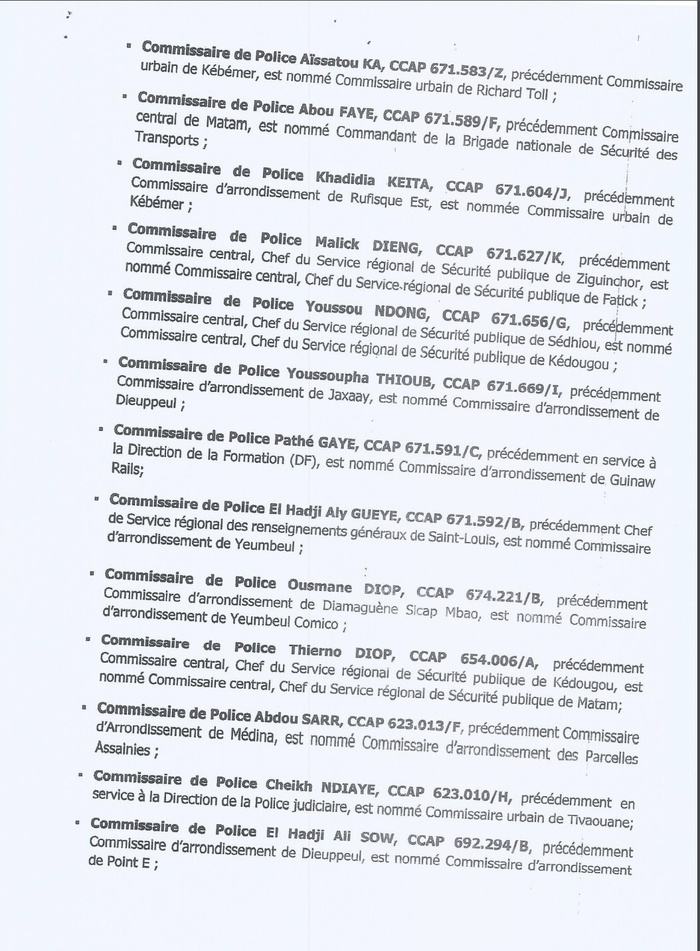 Sécurité publique : vaste chamboulement dans les rangs de la police nationale Sécurité publique : vaste chamboulement dans les rangs de la police nationale