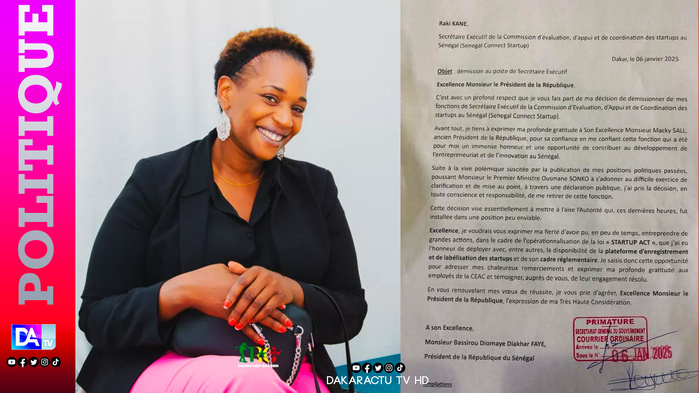 Vague d’indignation contre son maintien à son poste: Raki KANE cède à la pression des « patriotes » et présente sa démission Vague d’indignation contre son maintien à son poste: Raki KANE cède à la pression des « patriotes » et présente sa démission