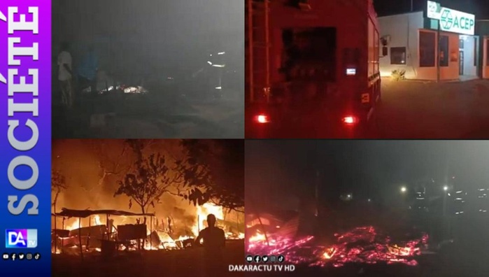 Kaffrine : Des ateliers de menuiserie qui jouxtent le marché ravagés par un incendie Kaffrine : Des ateliers de menuiserie qui jouxtent le marché ravagés par un incendie